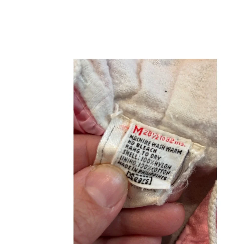 Sears Mary Had a‎ Little Lamb Windbreaker baby girl Pink Ruffle Hood vintage 6 m